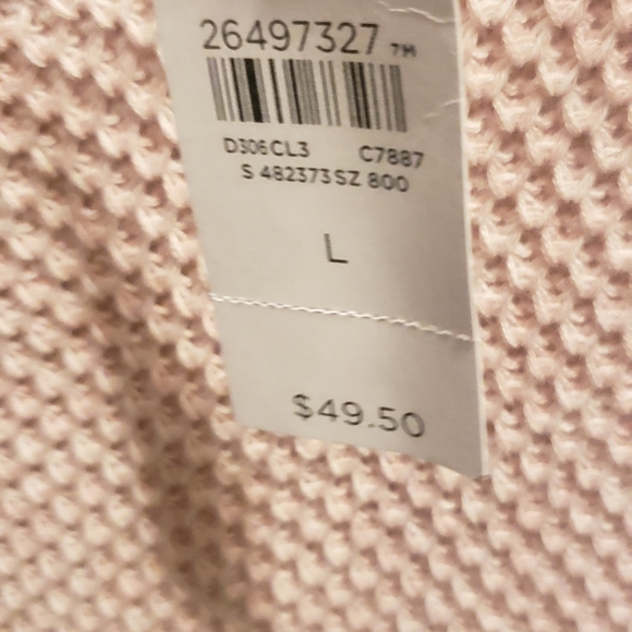 Light Pink Waffle Sweater - Picture 3 of 4